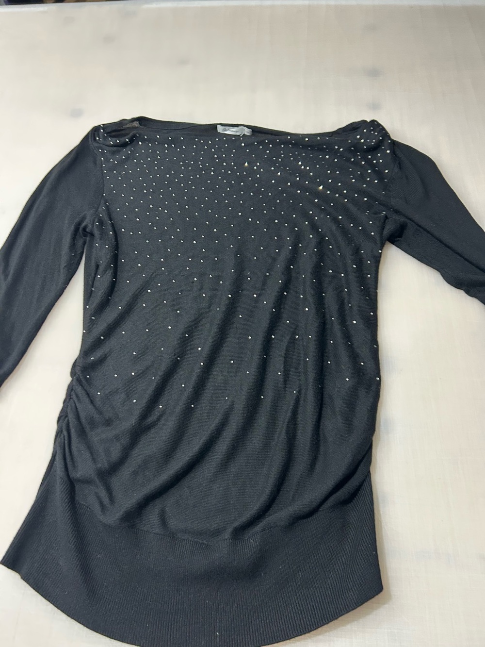 Black Studded Women's Knit Top large